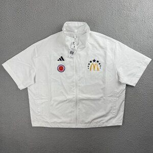 Adidas McDonalds Shirt Mens Small White Shooter Shooting All American Team Issue